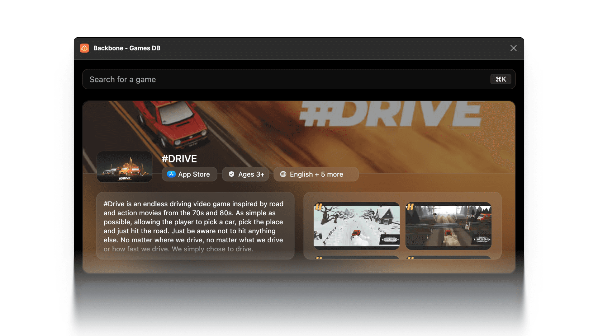 Games DB Figma Plugin interface